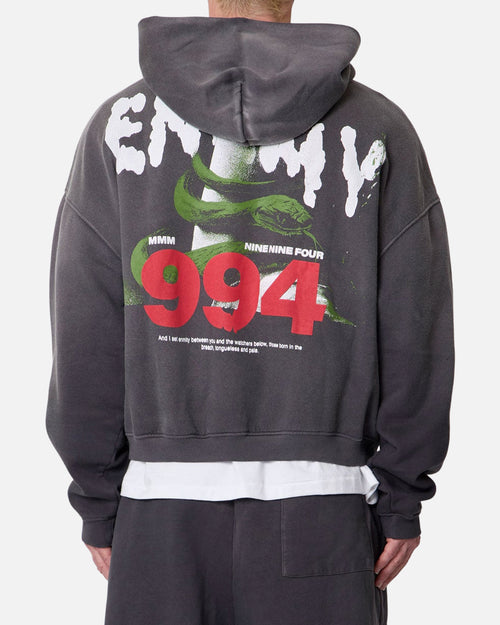 MNML Enemy Hoodie Washed Black