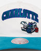 Mitchell & Ness Charlotte Hornets History Origin Snapback White/Teal