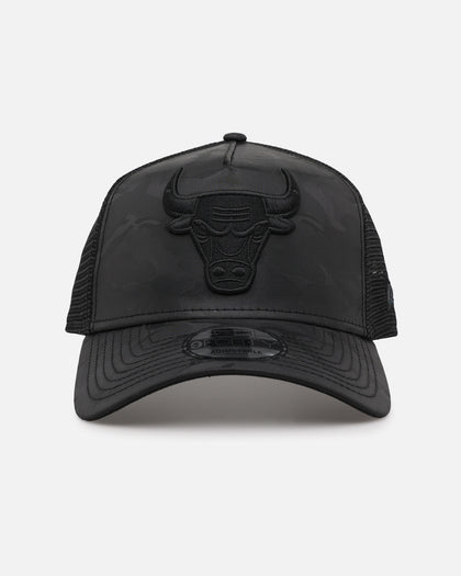 New Era Chicago Bulls 'Camo' 9FORTY A-Frame Trucker Snapback Black