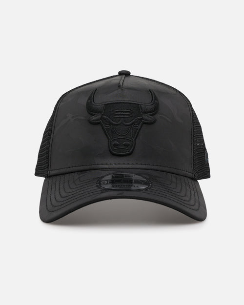 New Era Chicago Bulls 'Camo' 9FORTY A-Frame Trucker Snapback Black