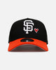 New Era San Francisco Giants 'Team Color Hearts' 9FORTY A-Frame Snapback Black/Orange