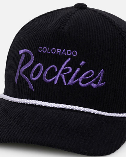 47 Brand Colorado Rockies 'MLB Opening Day' Corduroy Crossrope Hitch Snapback Black