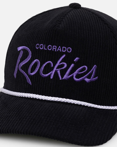 47 Brand Colorado Rockies 'MLB Opening Day' Corduroy Crossrope Hitch Snapback Black