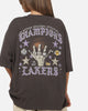 Mitchell & Ness Los Angeles Lakers Blackletter Champs Box T-Shirt Slate