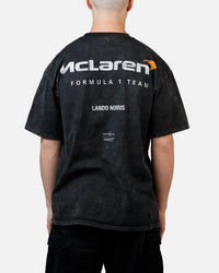 Culture Kings X Mclaren Lando Norris 'Vegas Grand Prix 2024' Helmet T-Shirt Black Acidwash