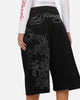 Ed Hardy Dragon Rhinestone Jorts Black
