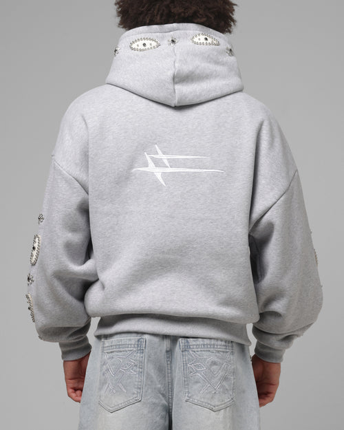 Loiter Rodeo Hybrid Zip Hoodie Grey Marle