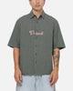 Vouseti Full Court Button Up Shirt Money Green Plaid