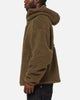 Carre Sherpa Hooded Jumper Khaki
