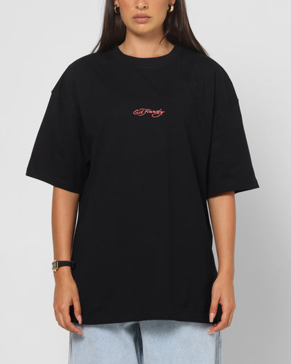 Ed Hardy Bloom T-Shirt Black