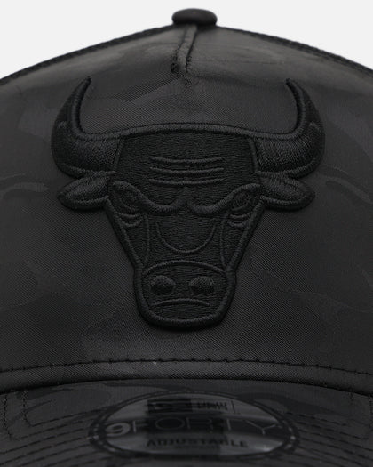 New Era Chicago Bulls 'Camo' 9FORTY A-Frame Trucker Snapback Black