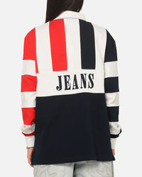 Tommy Jeans Relaxed Archive Rugby Shirt Navy