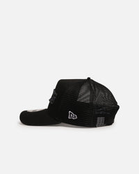 New Era Houston Texans 'Distressed' 9FORTY A-Frame Trucker Snapback Black/White