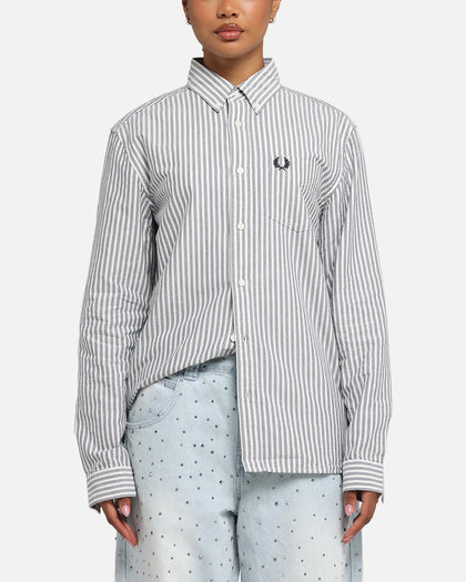 Fred Perry Stripe Oxford Shirt Blue