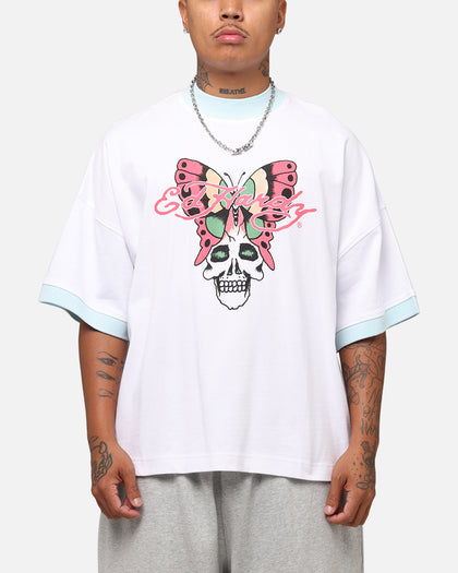 Ed Hardy Butterfly Ringer T-Shirt White