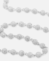 Saint Morta 4mm Iced Ball Chain White Gold
