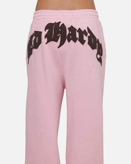 Ed Hardy Women's Distressed Trackpants Pink