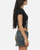 Ed Hardy Women's Stallion V Neck Baby T-Shirt Black