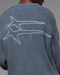 Loiter Star Born Knit Sweater Blue