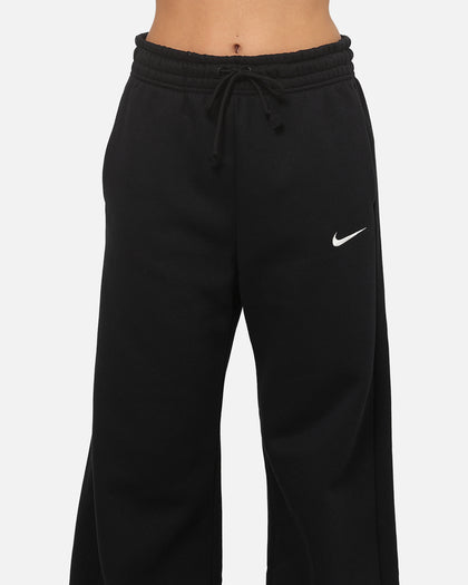 Nike Women's Sportswear Phoenix Fleece High Waisted Wide Leg Sweat Pants Black/Sail