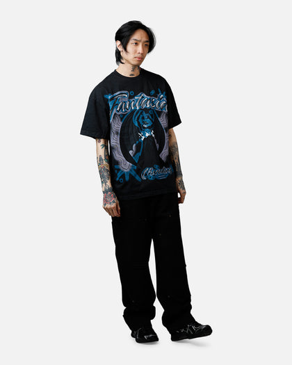73Studio Disney Fantasia Chernabog Airbrush T-Shirt Black Acidwash