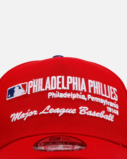 New Era Philadelphia Phillies 'Workleague' 9FORTY A-Frame Snapback Red