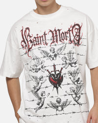 Saint Morta World Tour Boxy T-Shirt Off White