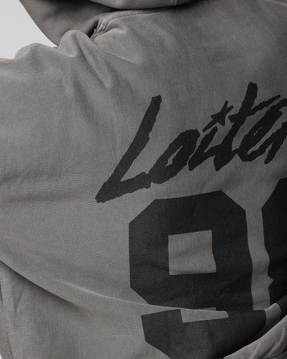 Loiter Training Day Hoodie Washed Charcoal
