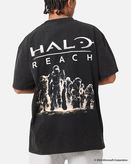 73Studio X Halo Halo Reach Vintage T-Shirt Black Acidwash
