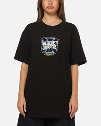 West Coast Choppers Skew Logo Flames T-Shirt Black