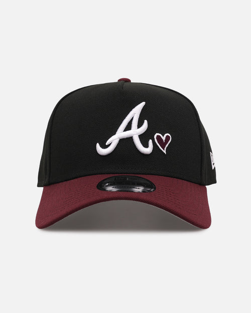 New Era Atlanta Braves 'Burgundy Hearts' 9FORTY A-Frame Snapback Black/Maroon