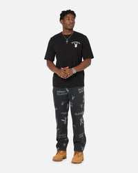 Playboy Gothic Mono Lips T-Shirt Black