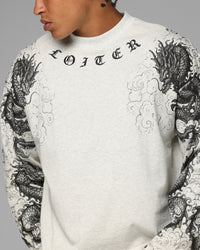Loiter Dragon Tattoo Long Sleeve T-Shirt White