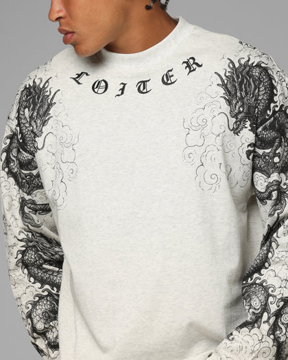 Loiter Dragon Tattoo Long Sleeve T-Shirt White