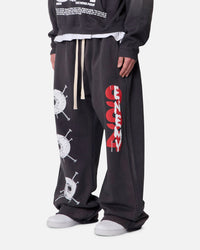 MNML Ultra Baggy Enemy Sweatpants Washed Black