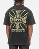 West Coast Choppers Camo Cross T-Shirt Black Acidwash