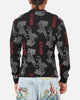Ed Hardy Tiger Waffle Long Sleeve T-Shirt Black