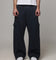 American Thrift Cargo Wide Leg Track Pants Washed Black
