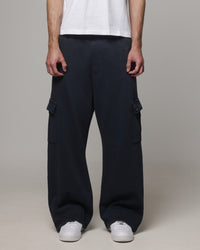 American Thrift Cargo Wide Leg Track Pants Washed Black