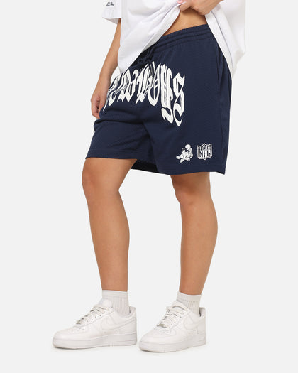 Mitchell & Ness Dallas Cowboys Arch Script Shorts Navy