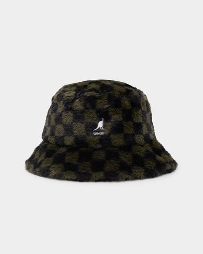 Kangol Faux Fur Bucket Olive