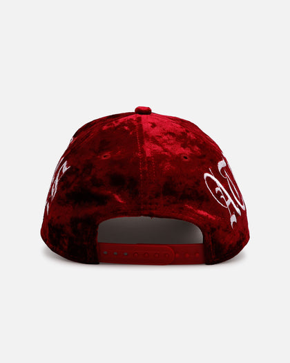 New Era Atlanta Braves 'Crushed Velvet Dreams' 9FORTY A-Frame Snapback Maroon