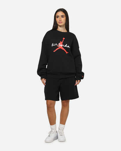 Jordan Brooklyn AJ6 Fleece Crewneck Black/Infrared
