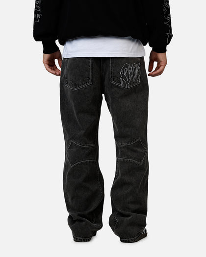 Revenge Cross Denim Pants Black