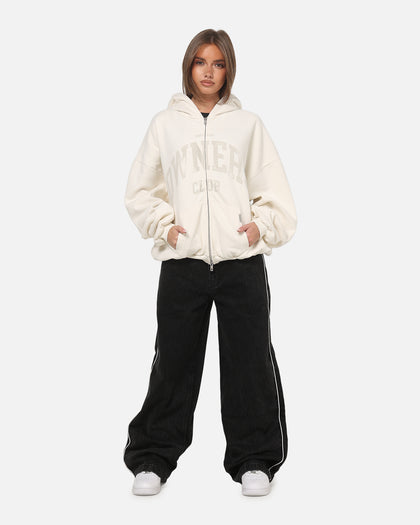 Represent Oweners Zip Through Hoodie Chalk