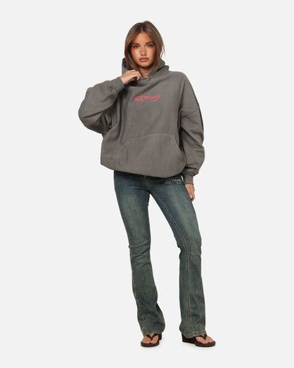 Ed Hardy Boom Hoodie Washed Charcoal