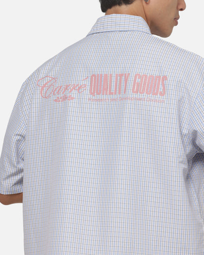 Carre District Woven Button Up Shirt Dusty Blue