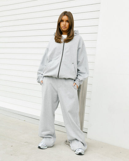 American Thrift Wide Leg Pants Grey Heather