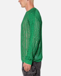 MNML Crochet Knit Sweater Green