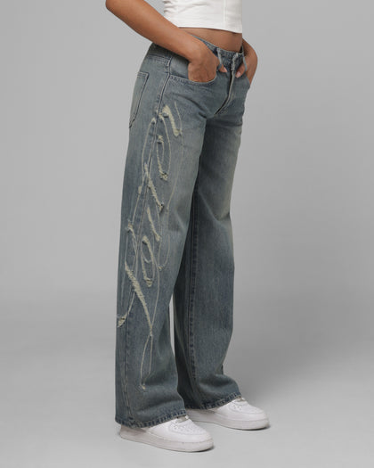 Loiter Women's In Distress Jeans Denim